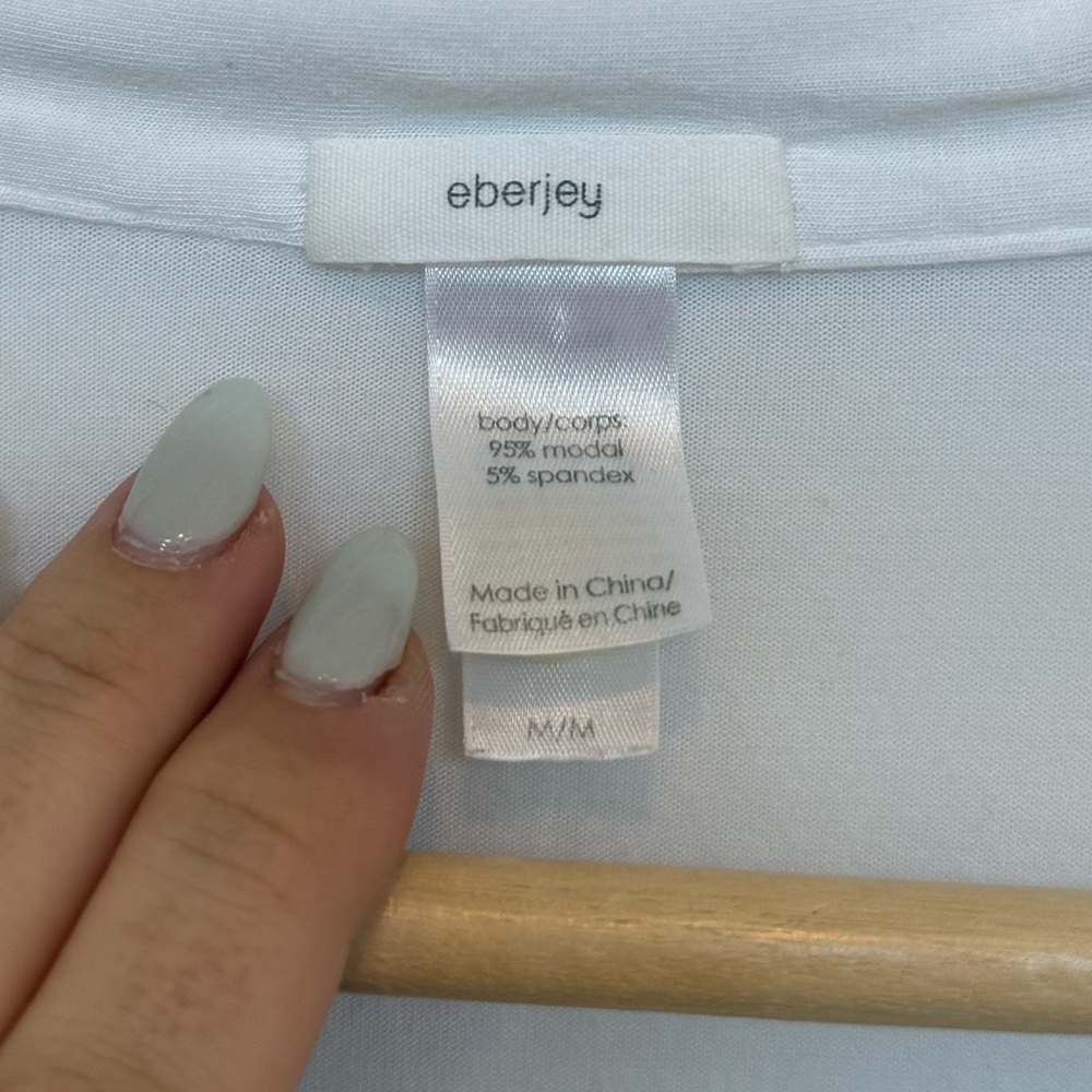 Eberjey Gisele Pajama Shorts Set, White Medium - Picture 4 of 5
